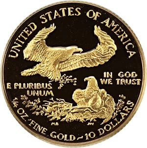 image for: 1992-P Gold Eagle $10 PCGS Proof 69 DCAM