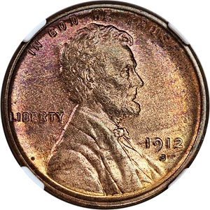 image for: 1912-S 1c NGC/CAC MS65 RB