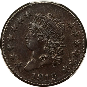 image for: 1813 1c PCGS MS62 BN