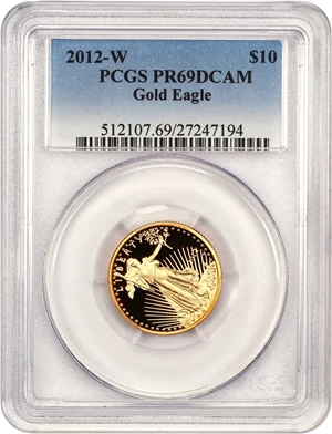 image for: 2012-W Gold Eagle $10 PCGS Proof 69 DCAM