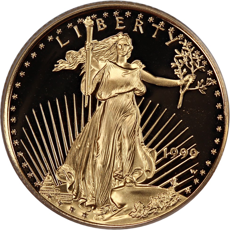 image for: 1999-W Gold Eagle $10 PCGS Proof 69 DCAM