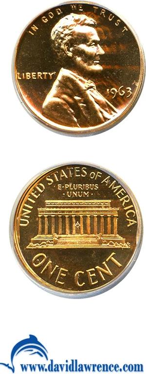 image for: 1963 1c ICG Proof 69 RD