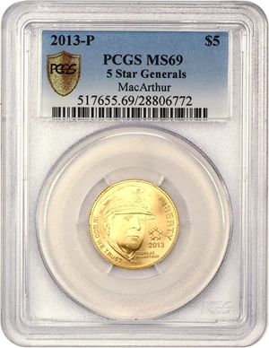image for: 2013-P 5 Star Generals $5 PCGS MS69 (MacArthur)