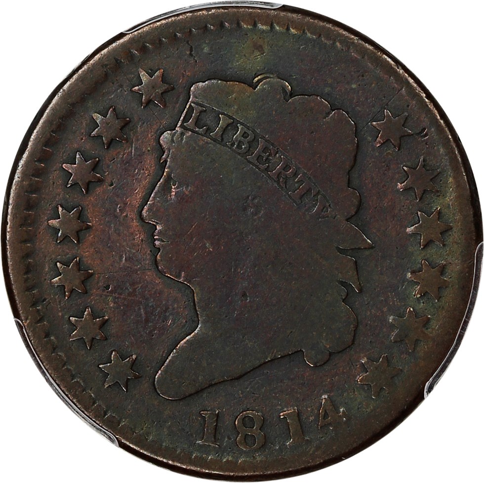 image for: 1814 1c PCGS Good-04 (Crosslet 4)