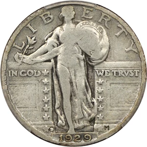 image for: 1929-D 25c PCGS VG-10