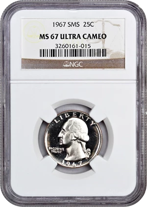 image for: 1967 25c NGC MS67 UCAM (Special Mint Set)