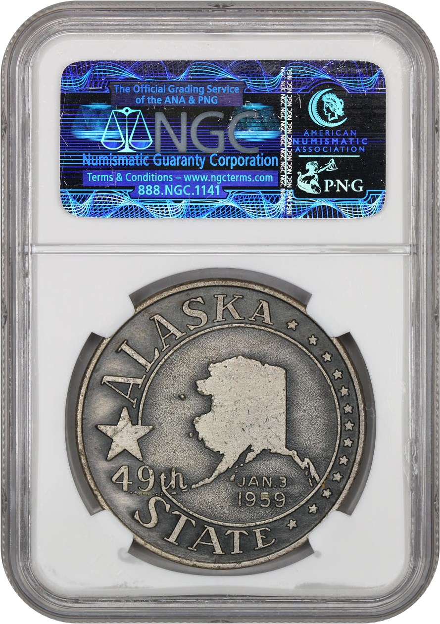 image for: 1959 Alaska-Hawaii Statehood, Nickel-silver SC$1 NGC MS63 (HK-534)