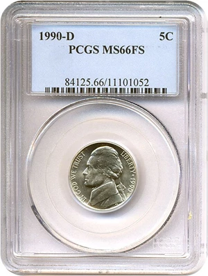 image for: 1990-D 5c PCGS MS66 FS