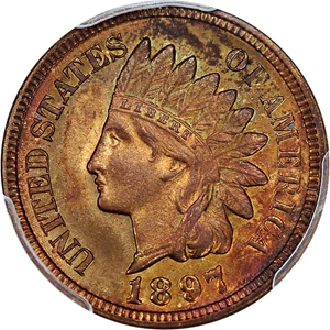 image for: 1897 1c PCGS MS65 RB
