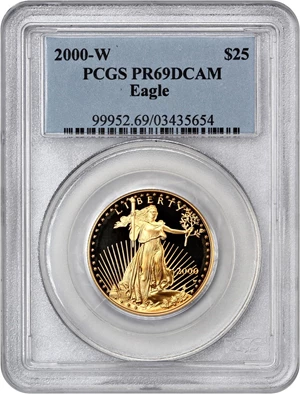image for: 2000-W Gold Eagle $25 PCGS Proof 69 DCAM