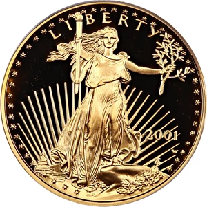 image for: 2001-W Gold Eagle $25 PCGS Proof 69 DCAM