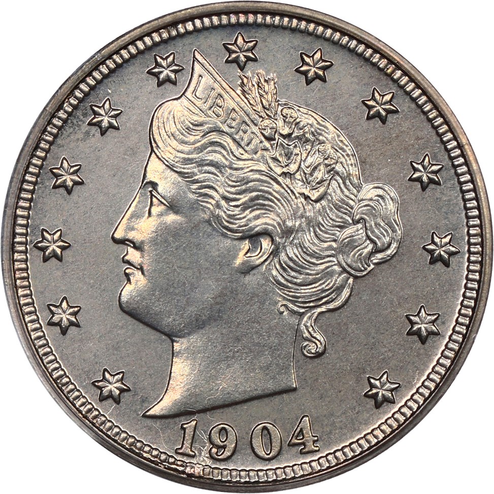 image for: 1904 5c PCGS/CAC Proof 65