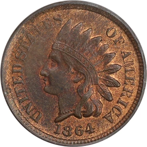 image for: 1864 1c PCGS MS63 RB (Bronze)