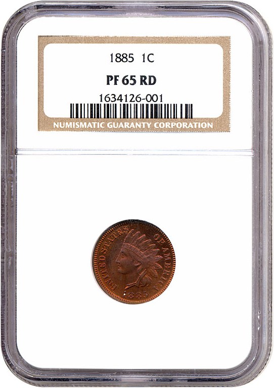 image for: 1885 1c  NGC Proof 65 RD