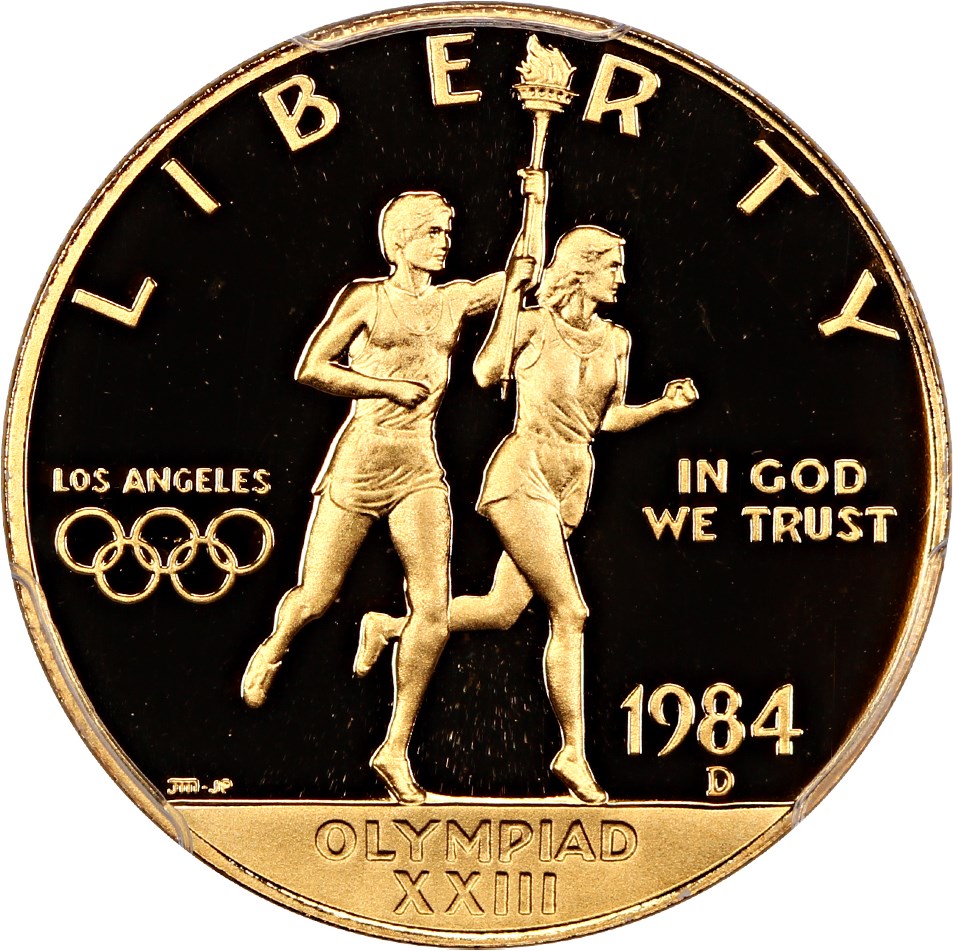 image for: 1984-D Olympic $10 PCGS Proof 69 DCAM