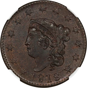 image for: 1818 1c NGC MS64 BN