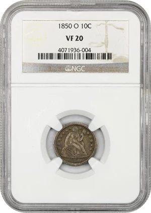 image for: 1850-O 10c NGC VF20