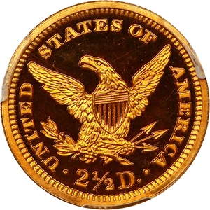 image for: 1893 $2 1/2 PCGS/CAC Proof 64 DCAM