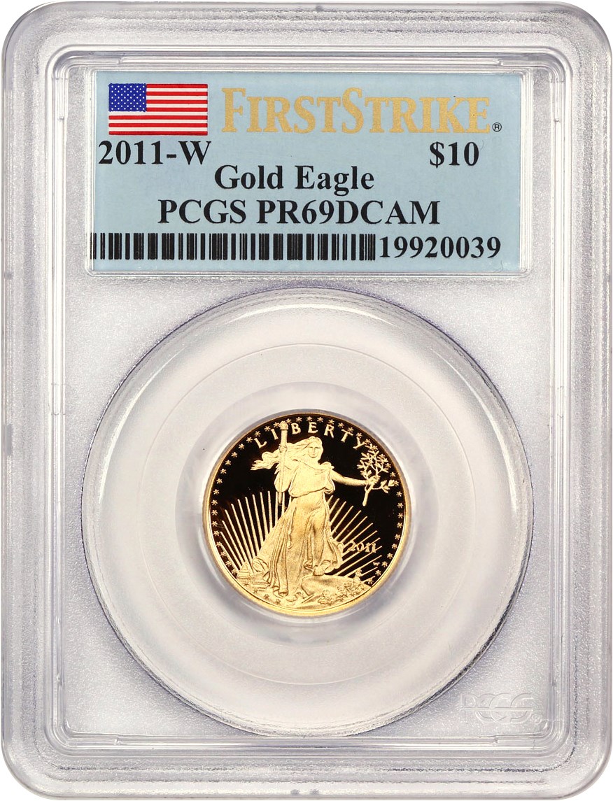 image for: 2011-W Gold Eagle $10 PCGS Proof 69 DCAM (First Strike)