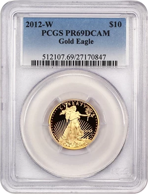 image for: 2012-W Gold Eagle $10 PCGS Proof 69 DCAM