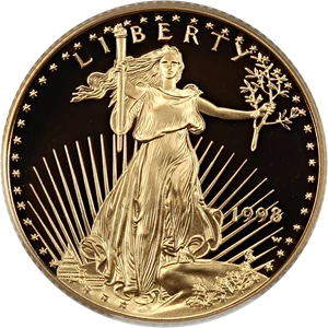 image for: 1998-W Gold Eagle $10 PCGS Proof 69 DCAM