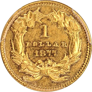 image for: 1877 G$1 PCGS AU55