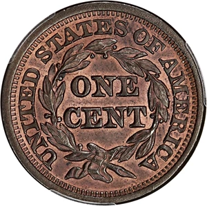 image for: 1845 1c PCGS/CAC MS64 RB