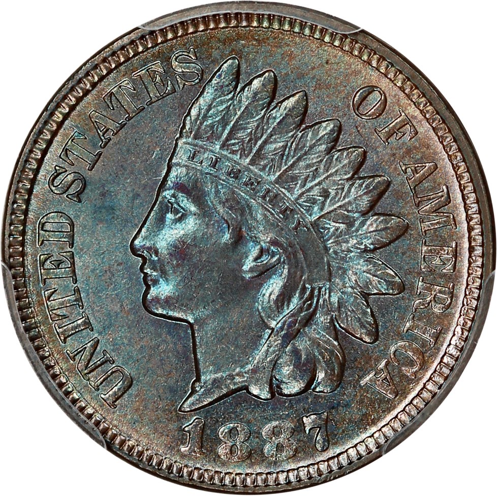 image for: 1887 1c PCGS MS63 BN