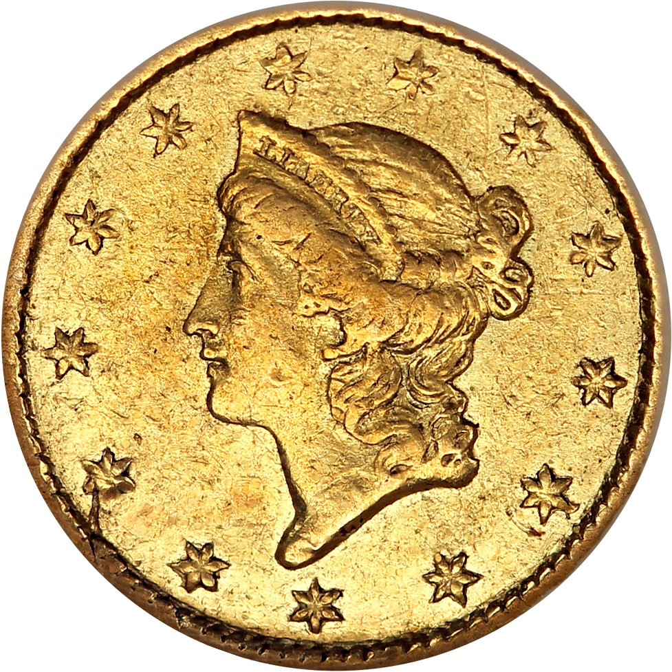 image for: 1850-C G$1 NGC AU53
