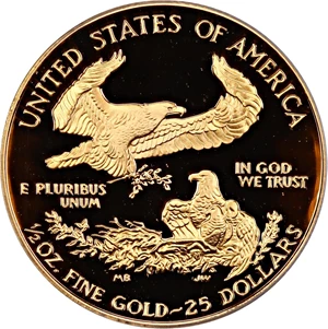 image for: 1997-W Gold Eagle $25 PCGS Proof 69 DCAM