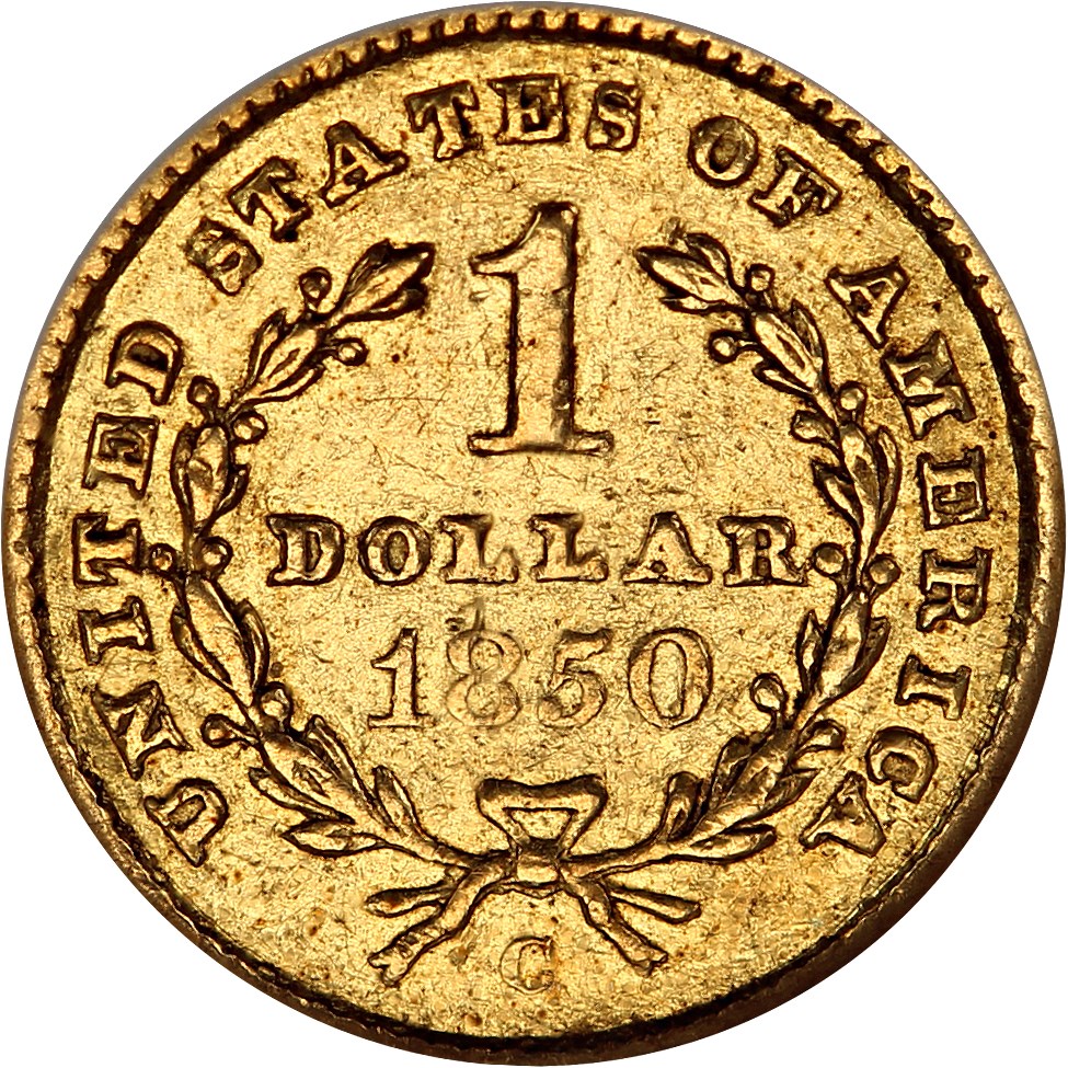 image for: 1850-C G$1 NGC AU53