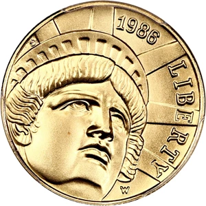 image for: 1986-W Statue of Liberty $5 PCGS MS69