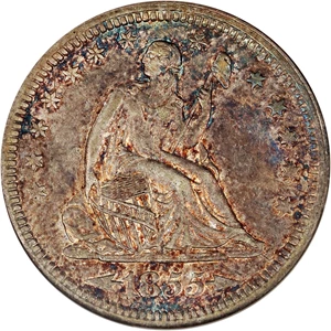 image for: 1855 25c NGC AU58 (Arrows)
