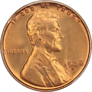 image for: 1938-S 1c PCGS MS67 RD