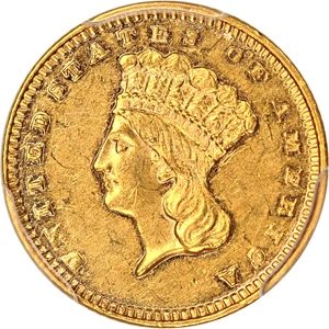 image for: 1877 G$1 PCGS AU55