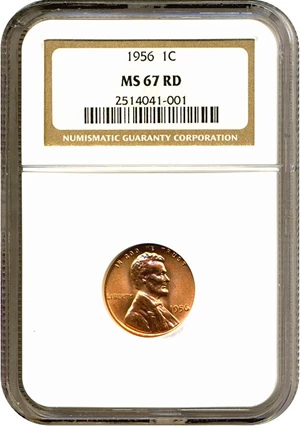 image for: 1956 1c NGC MS67 RD
