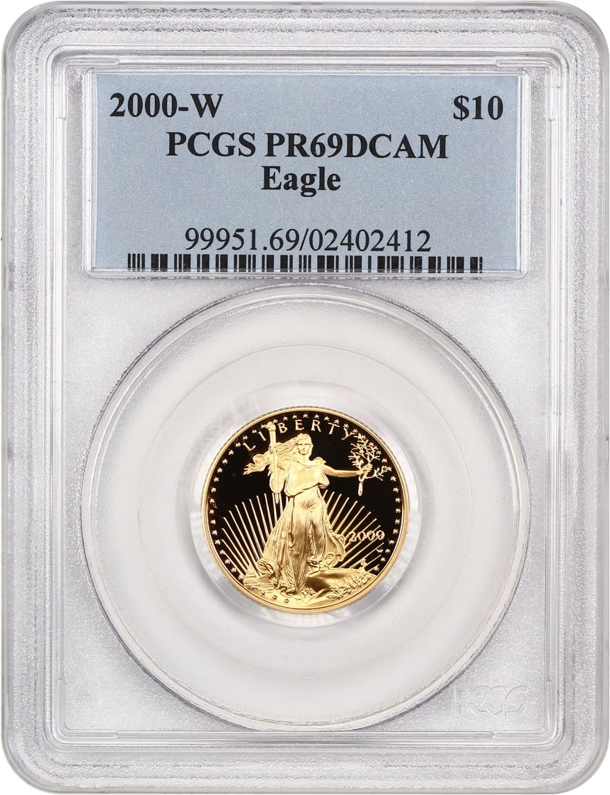 image for: 2000-W Gold Eagle $10 PCGS Proof 69 DCAM