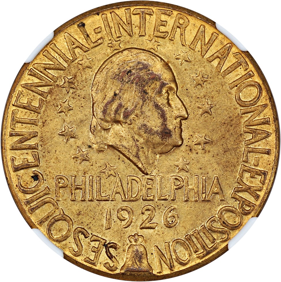 1926 SC$1 US Sesqui Expo, Official, Brass, HK-453 MS