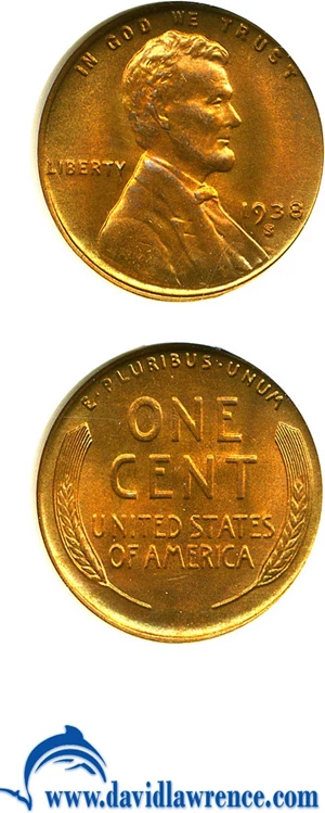 image for: 1938-S 1c ANACS MS68 RD