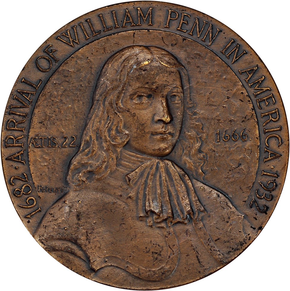 image for: 1932 William Penn, Bronze SC$1 NGC MS64 (HK-462)