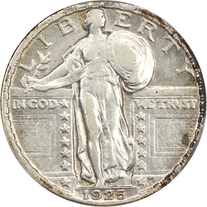 image for: 1925 25c PCGS XF45