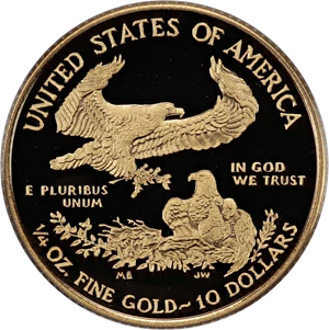 image for: 2010-W Gold Eagle $10 PCGS Proof 69 DCAM (First Strike)