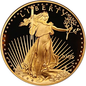 image for: 2005-W Gold Eagle $50 PCGS Proof 69 DCAM