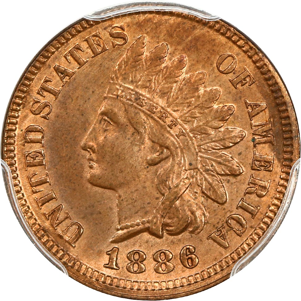 image for: 1886 1c PCGS MS63 RB (Type 1)