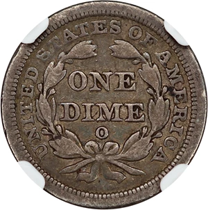 image for: 1850-O 10c NGC VF20