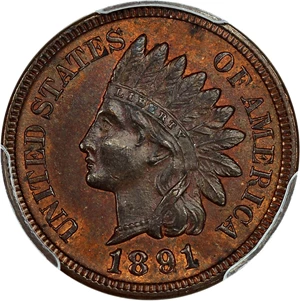 image for: 1891 1c PCGS MS63 RB