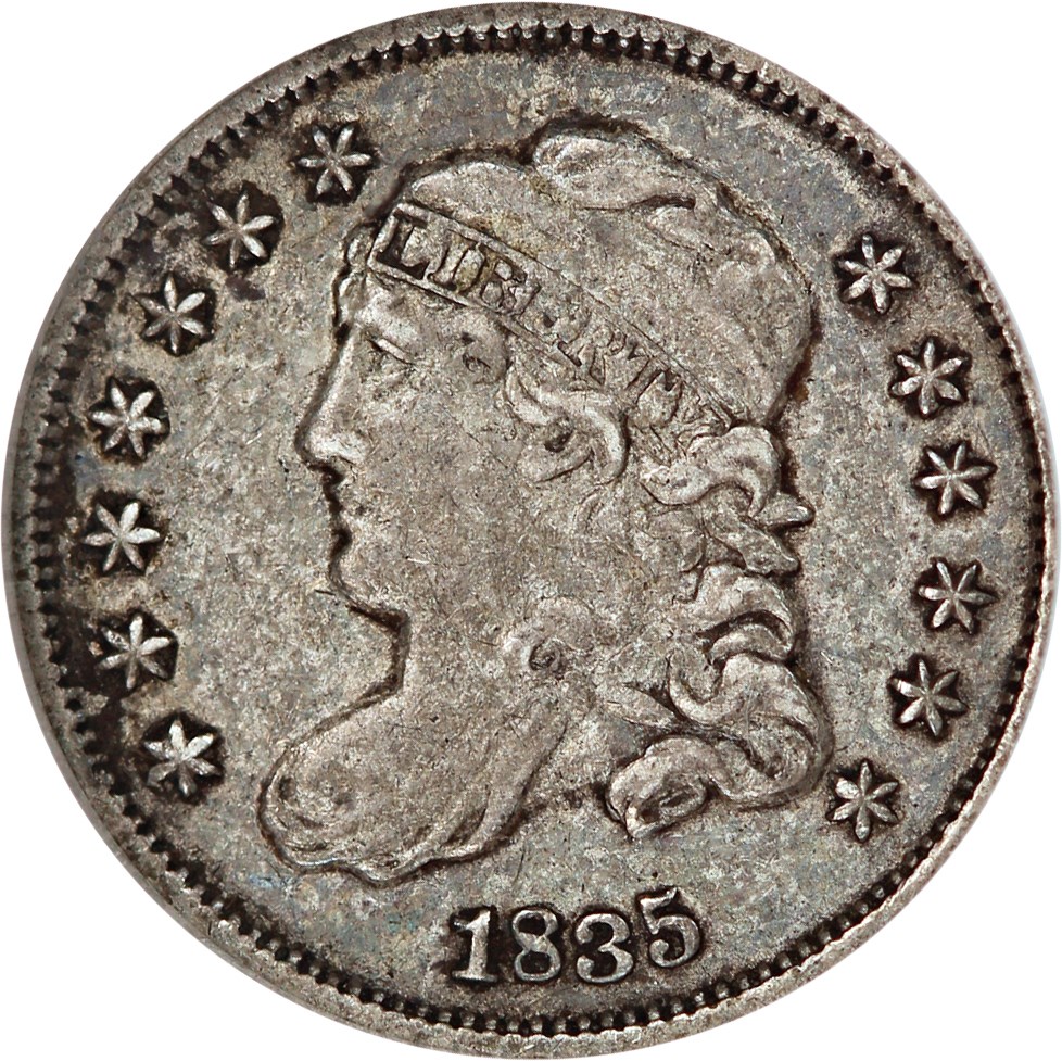 image for: 1835 H10c NGC/CAC XF45 (Small Date, Small 5C)