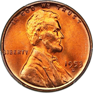 image for: 1953-D 1c PCGS/CAC MS67 RD