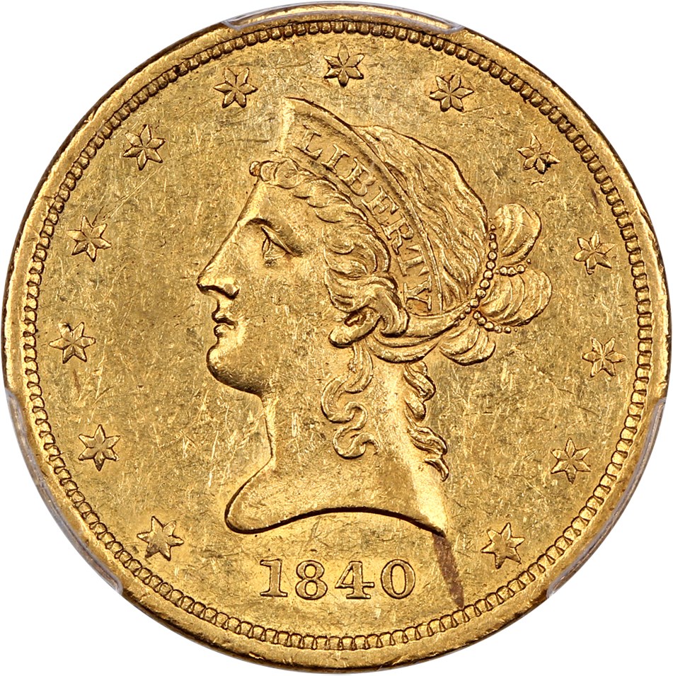 image for: 1840 $10 PCGS AU55