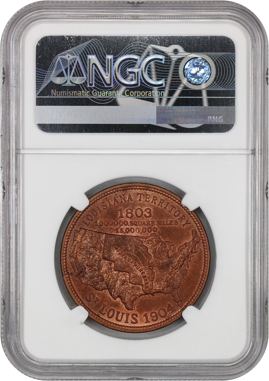 image for: 1904 LA Purchase Expo, Official, Bronze SC$1 NGC MS64 RB (HK-303)
